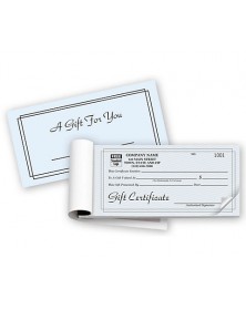 Contemporary Gift Certificates, Booked, Carbonless 